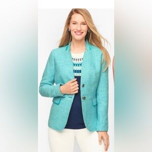 NEW⭐️ TALBOTS WOOL tailored spring wool jacket, tweed